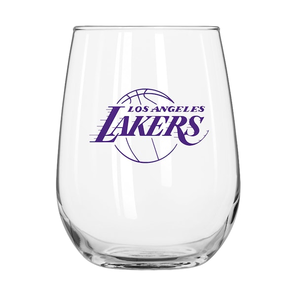 Logo Brands Los Angeles Lakers 16oz Gameday Curved Beverage Glass 713-G16CB-1 - main